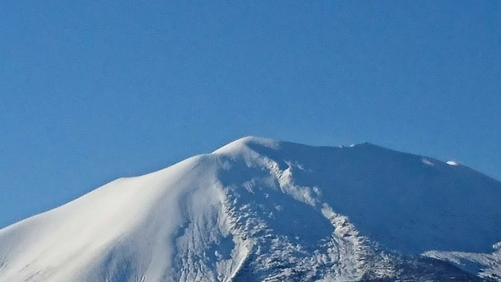 2018年12月13日の浅間山の雪景色